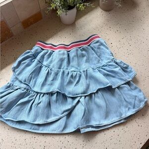 Peek Light Blue Ruffled Skater Skirt
